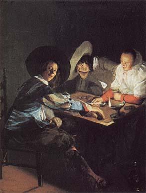 Judith leyster A Game of Tric-Trac oil painting picture